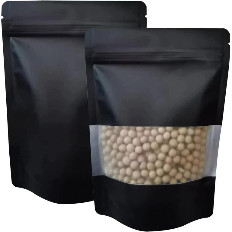 Transparent or clouded windows for stand up pouches provide product visibility, enhancing consumer appeal while maintaining freshness and protection.