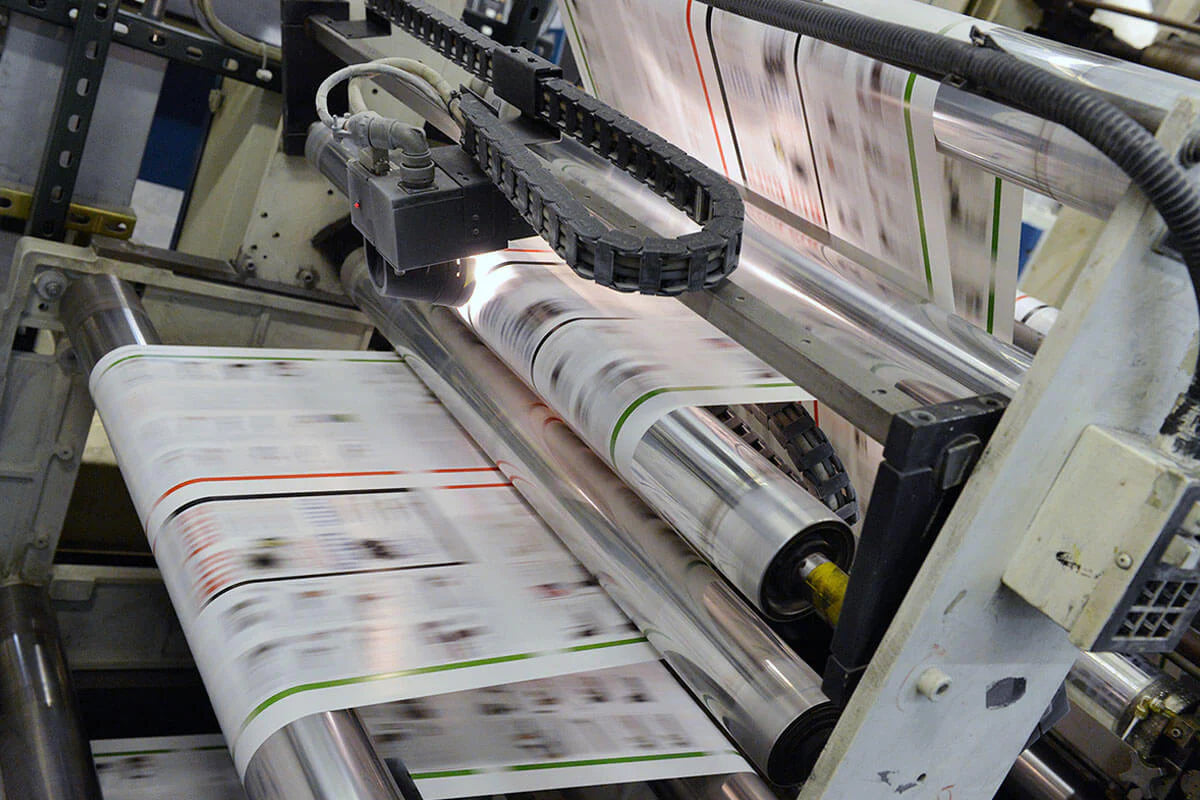Advanced printing and converting services for custom flexible packaging, featuring flexographic and rotogravure printing with vibrant colors and durable finishes.