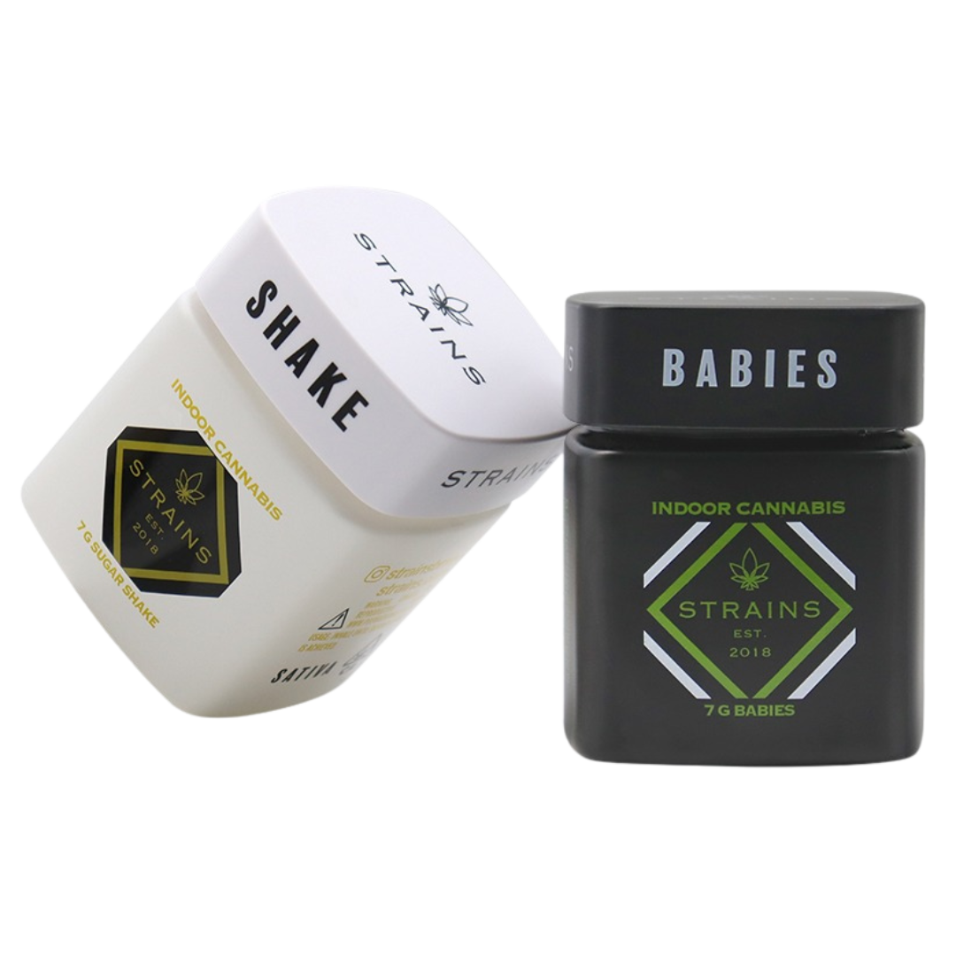 Square jars for food packaging, pet products, supplements, or retail items with custom labeling and packaging options.