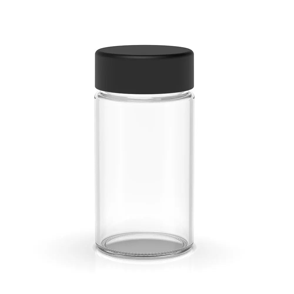 Glass Concentrate Jar with CR Lid black